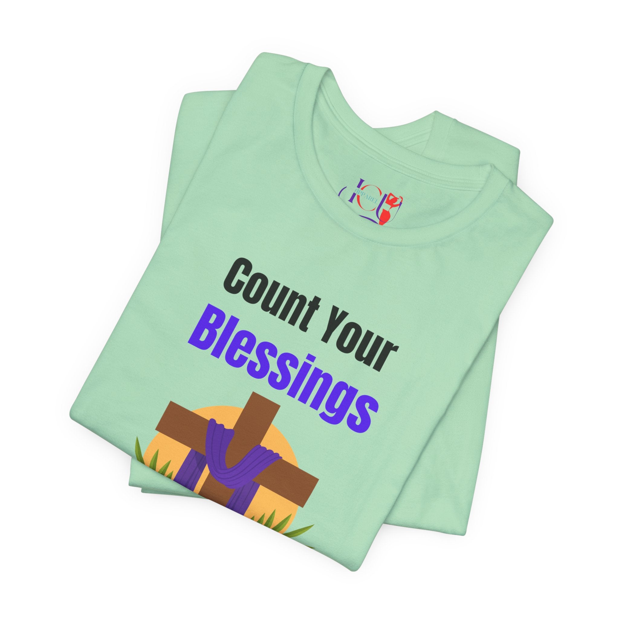 Your Blessings Not Your Problems Count Unisex Faith Inspirational Jersey Short Sleeve Tee